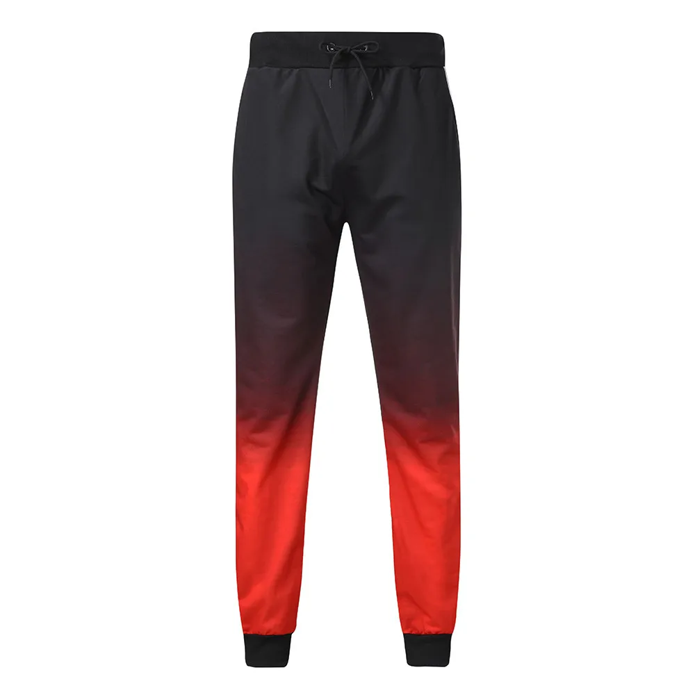 2019 мужские повседневные спортивные брюки градиентные спортивные модные спортивные брюки для бега фитнес-брюки повседневные свободные