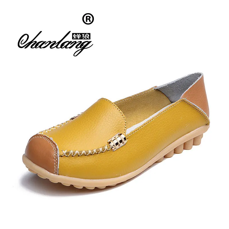 Cuir yellow wine Chaussures Sur Ballerine orange Glissement Appartements White Femelle En pink Mujer coffee Zapatos Automne navy Véritable Bout Casual red De Mocassins Ballet blue black Rond Red Femme AX4Pgdx