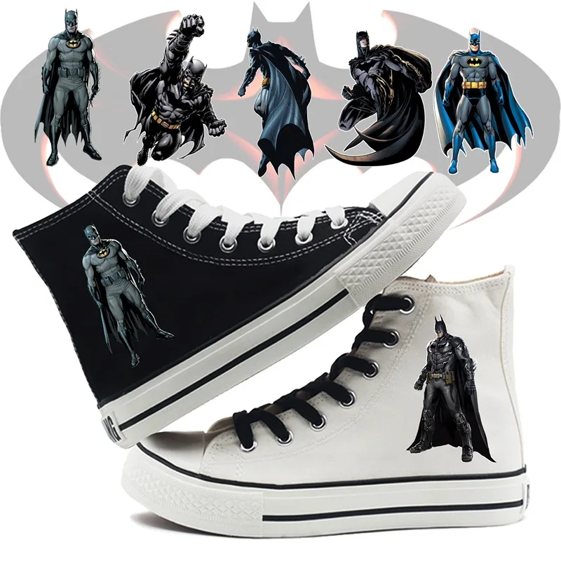 DC Comics Justice League Batman The Dark Knight Cartoon High Top Breathable Canvas Uppers Sneakers