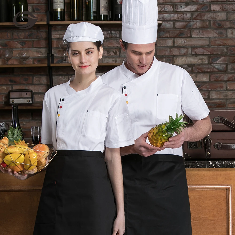 Высококачественная куртка с коротким рукавом для шеф повара пальто ресторана