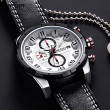 ##Special Price Men's Chronograph Quartz Wrist Watches Man Clock Sports Army Leather Strap Stop Watch Relogios Masculino Black White 2082GS-BK-7 ##Special Price Men's Chronograph Quartz Wrist Watches Man Clock Sports Army Leather Strap Stop Watch Relogios Masculino Black White 2082GS-BK-7