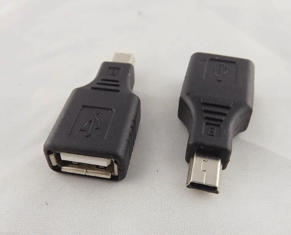 1 шт. F/M USB 2,0 женщина к мини USB B 5-контактный штекер OTG адаптер конвертер