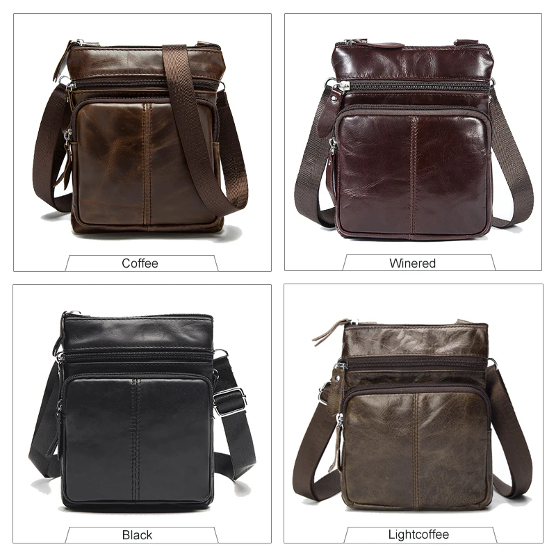 WESTAL bolso masculino Hombres de Cuero Genuino Bolsas Pequeñas Crossbody Del Hombro bolsas Solapa de Los Hombres de Cuero Bolsos de Mensajero ocasional bolsa M701