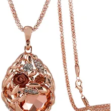 Новинка, оригинальная подвеска в виде капли воды, кристаллы из австрийского опала, колье, одежда, ожерелья, ювелирные изделия для женщин