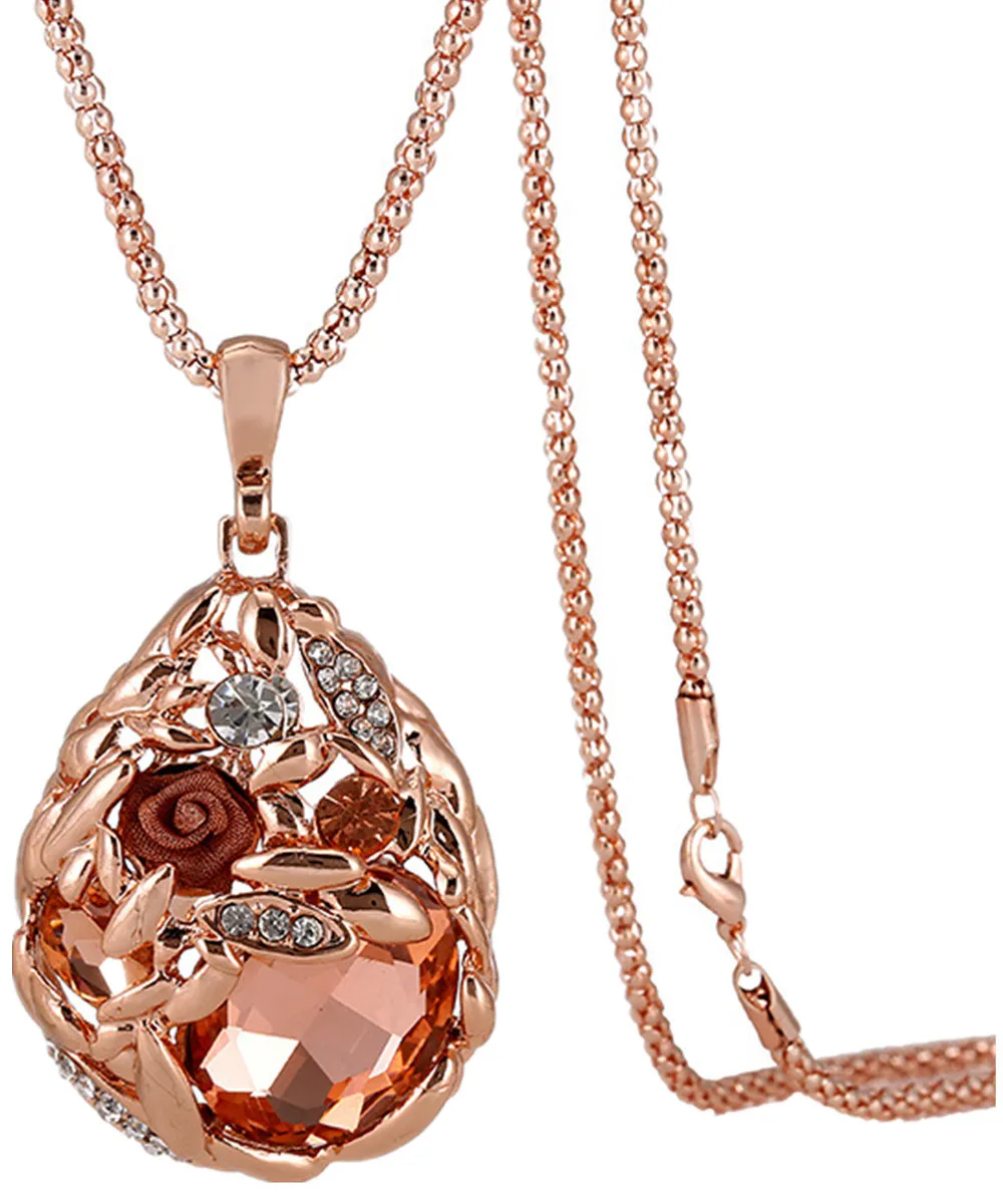 Новинка 2021 оригинальная подвеска в виде капли воды кристаллы от Swarovski чокер с опалом ожерелья для одежды
