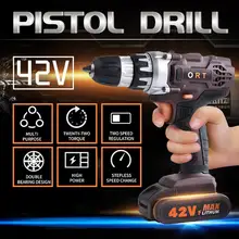 36V LED Light Battery Charge Electric Screwdriver Brushless Cordless Screwdriver Impact Drill 38Nm Torque Adjust Electric Driver
