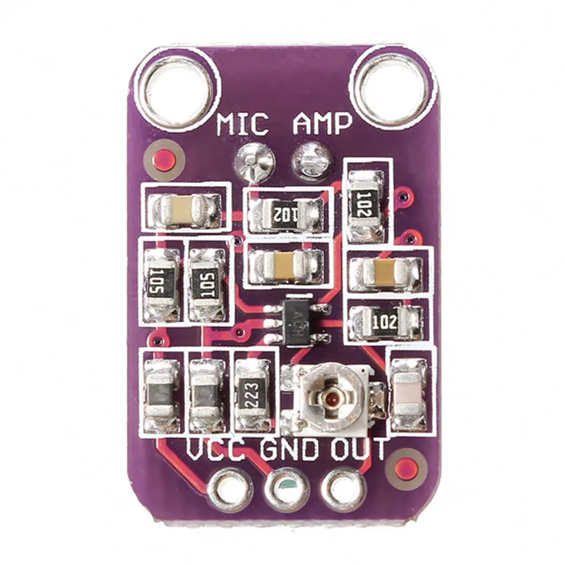 CLAITE 1 шт. MAX4466 электретный микрофон Регулируемый усилитель CMA-4544PF-W для Arduino