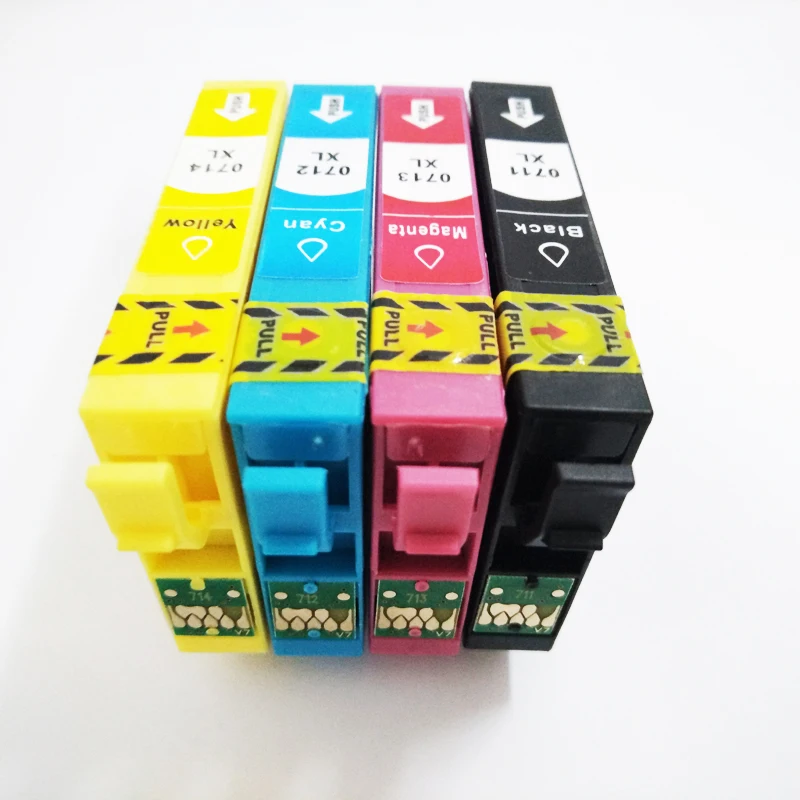 Чернильные картриджи einkstore T0711-T0714 для Epson DX9400F D120 DX4050 DX4400 DX4450 DX5000 SX110 SX210 SX510W SX115 SX215 |