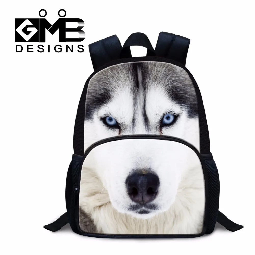 

Wolf Small Backpack for Preschool students Cool Mini Day Pack for Kids Little Boys animal bookbags tiger mochila dog back packs