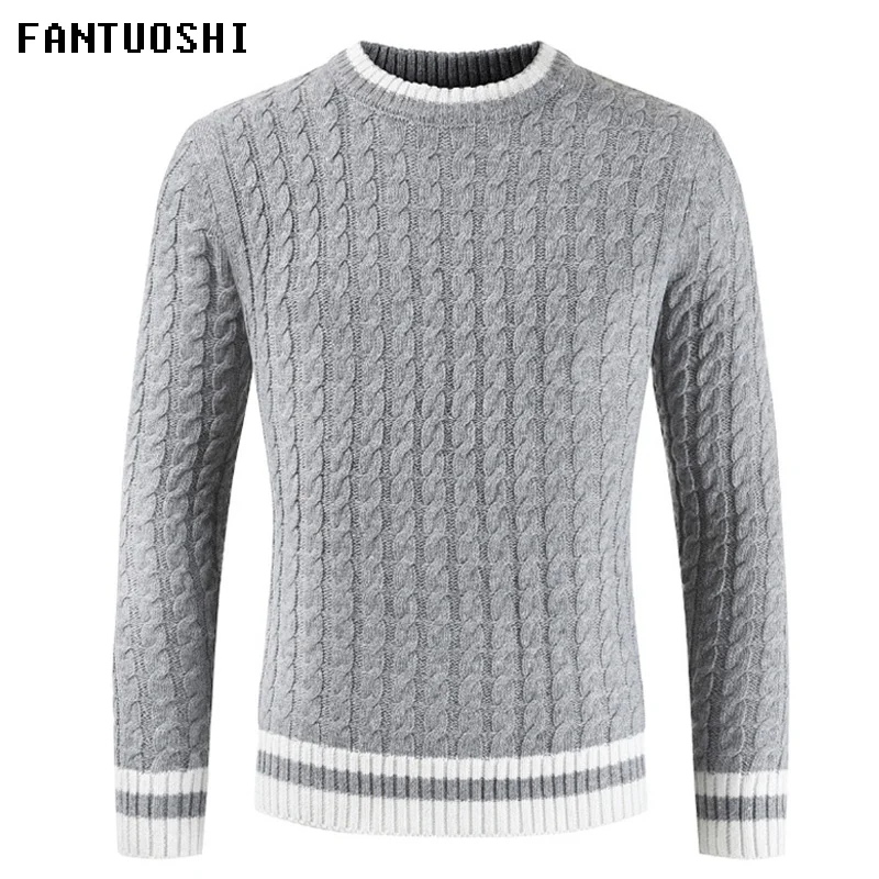 Свитер Для мужчин 2018 новое поступление с длинным рукавом Повседневный пуловер Для мужчин осень шею Лоскутная качество трикотажные