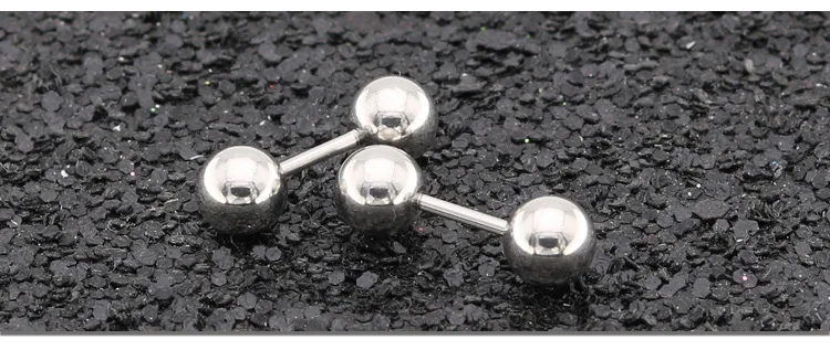 steel color DODOAI, серьги-гвоздики, опт, нержавеющая сталь, круглый шар, металл, розовое золото/блэйс/Синий, серьги-гвоздики для женщин и мужчин - Окраска металла: steel color