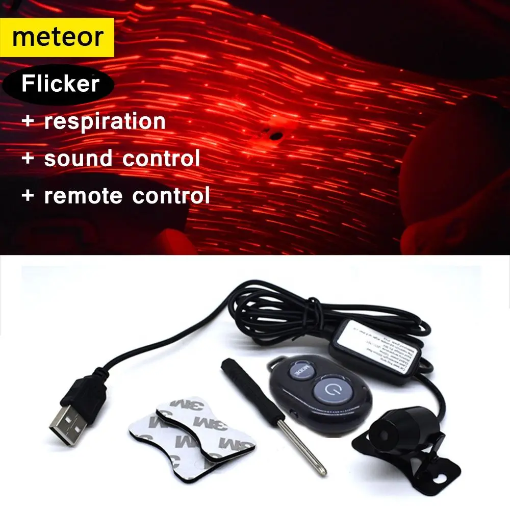 USB светодиодный автомобильный атмосферный окружающий звездный свет DJ RGB Красочный музыкальный звук голос/пульт дистанционного управления Рождественский интерьер декоративная лампа