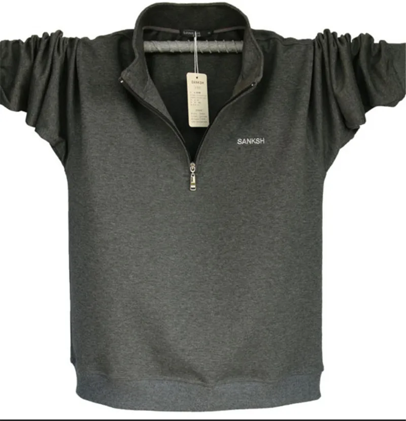 2021 мужская с длинным рукавом Poloshirt бренд высокое качество размера плюс со стоячим