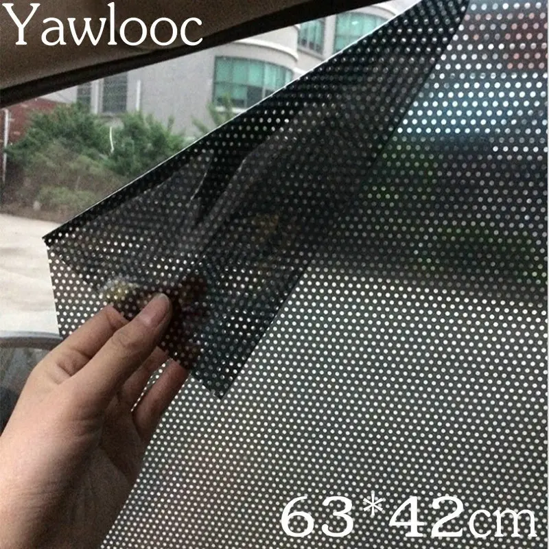 2pcs/lot 63*42cm Uv Sticker Car Sunshade Electrostatic Stickers Auto Static Film Adsorption Force Styling | Автомобили и