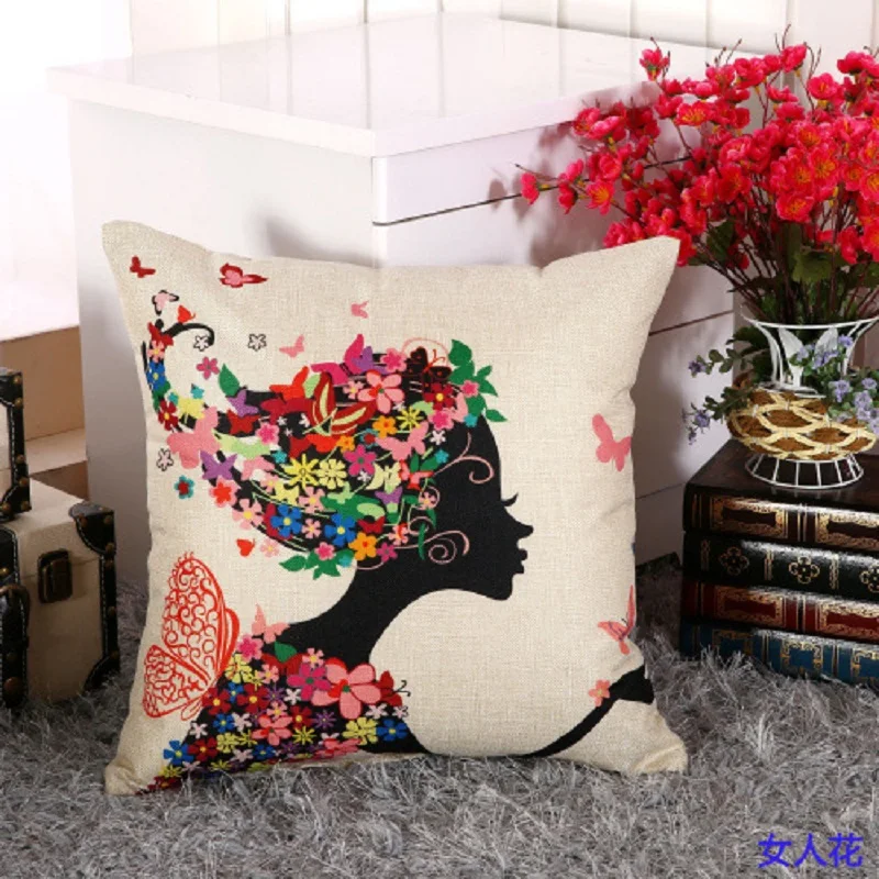 Buy Beautifully printed linen cushions sets, Home