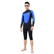 Deportes acuáticos Buceo trajes de manga larga trajes de neopreno de 3mm Traje de Buceo de Neopreno Deportes Patchwork Corta B1607