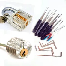 4 в 1 Замки миф два прозрачных Замки замка щелевые замок, 5 шт. натяжения Инструменты 10 шт. сломанный ключ Extractor