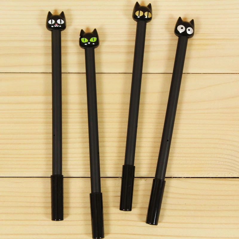 

DL Cat expression cat black cat neutral pen 0.5mm mystical cartoon black cat neutral pen office supplies and student supplies