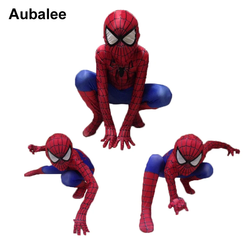 Kids Spiderman Costume font b Child b font Superhero Cosplay Elastic Jumpsuit Amazing Spiderman Spandex Zentai