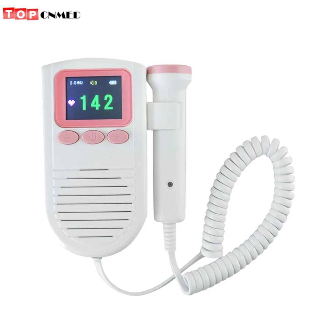 Fetal Doppler Ultrasound Pregnant monitor 2MHz probe Alarm Baby Heartbeat Sound