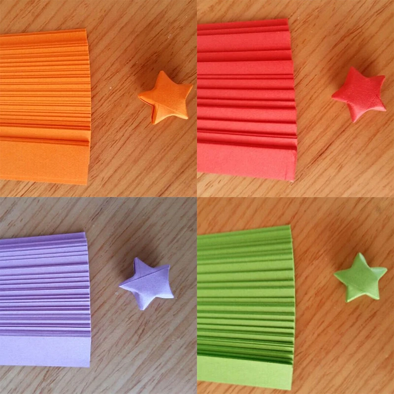 Яркий цвет Lucky Star бумажные складные бумажные полоски оригами простой узор полосы квиллинга Бумаги Фестиваль Декоративная Бумага#249099