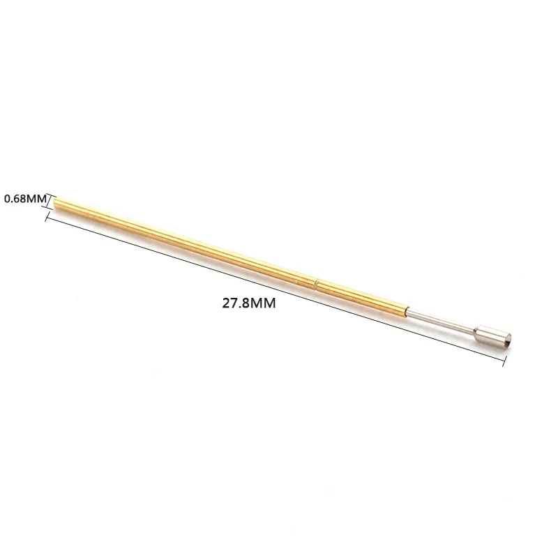 Electronic Instrument Tool PL50-A Total Length About 27.8mm Test Probe Spring Brass Gold Plated For Test Circuit Board