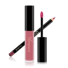 Хороший уход за кожей лица губ Карандаш для макияжа с водонепроницаемая матовая жидкость комплект помад пигменты телесная, бархатная, матовая оттеночный блеск для губ Косметика