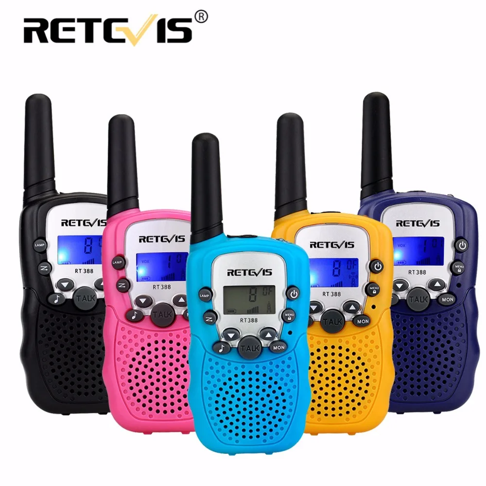 2ピースミニ双方向ラジオretevis RT388子供玩具トランシーバーuhf pmr446 lcdディスプレイ懐中電灯voxハンディアマチュア無線キッズギフ