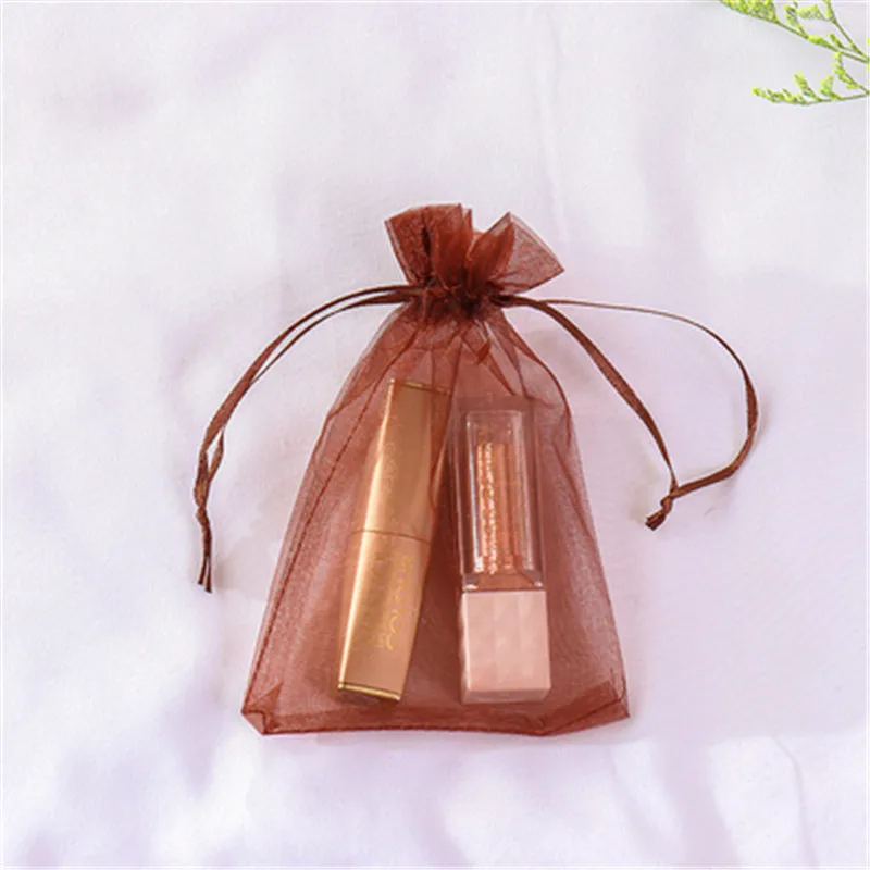 Сумки из органзы, мягкая упаковка для конфет, 7x9 см, 9x12 см, 10x15 см, 13x18 см, одноцветные, специальный дизайн, популярные,, милые сумки, 50 шт - Цвет: same as pic