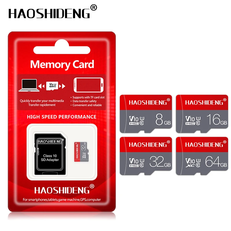 100% реальная емкость карты памяти класс 10 Micro SD карта 8 ГБ 16 32 64 TF высокоскоростная