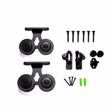 LWZH American Style Sliding Wood Barn Door Hardware Sliding Track Kit Steel Double T-Shaped Roller for Closet Sliding Door