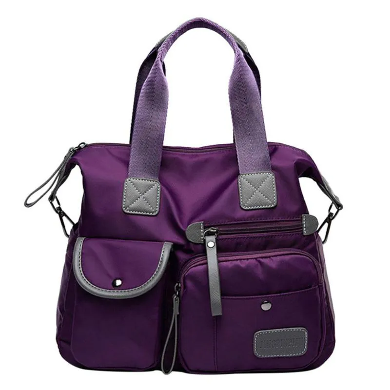 متعددة الاستخدامات النساء للماء حقيبة نايلون حمل سفر رسول Crossbody حقائب للنساء بولسا الأنثوية الأعلى مقبض حقيبة كتف