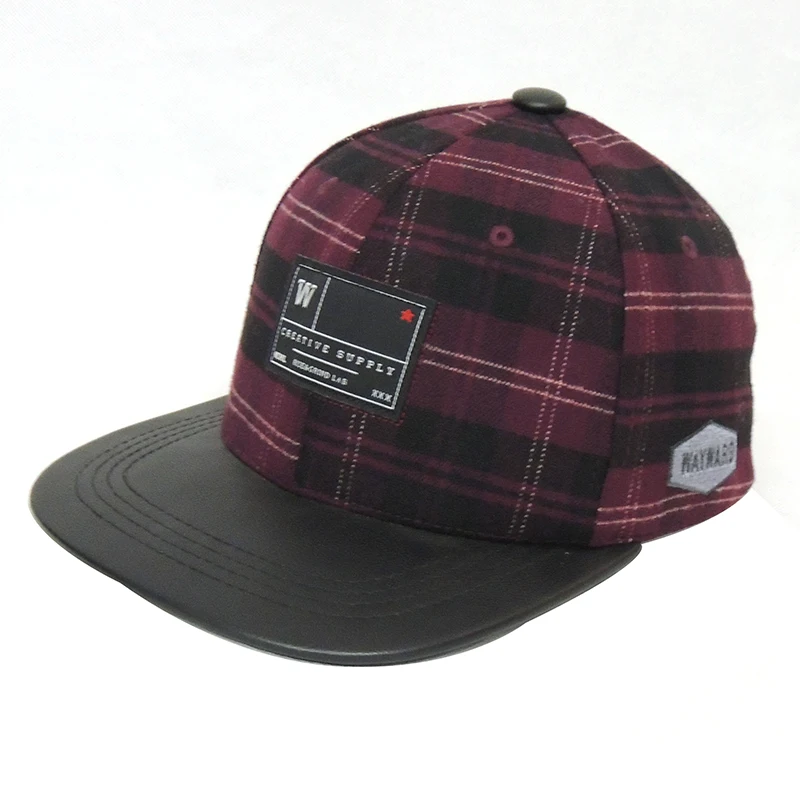 wool plaid baseball cap