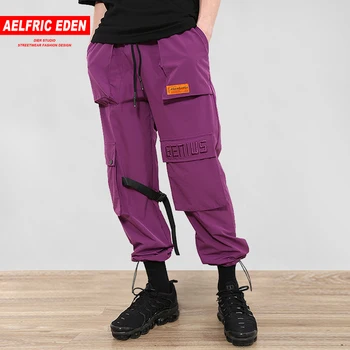 

Aelfric Eden Buckle Straps Cargo Pants Hip Hop Multi Pockets Baggy Man Joggers Casual Sweatpants Male Streetwear Trousers NC01