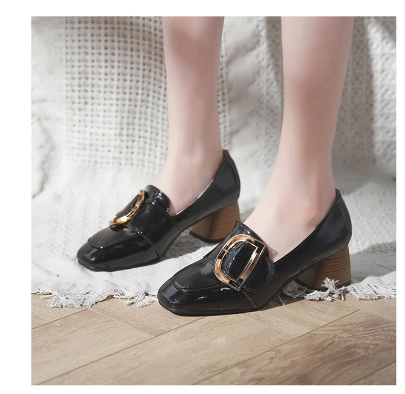 Роскошная женская обувь на высоком каблуке; коллекция года; сезон весна-лето; женские туфли-лодочки на квадратном каблуке 6 см; A947