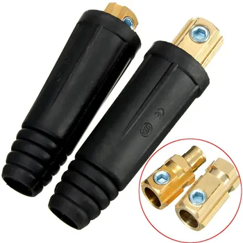 

2Pcs 100A-200A Durable 10-25mm European Electric Socket Welding Machine Rapid Fitting Cable Connector Plug