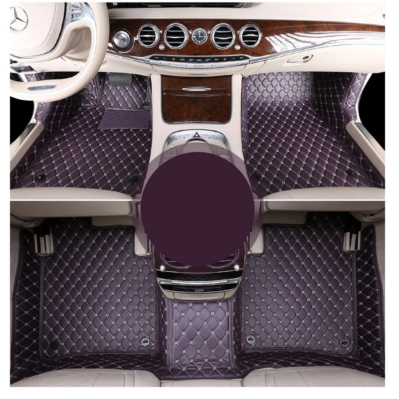 

lsrtw2017 luxury fiber leather car interior floor mat for mercedes benz s-class w140 w220 w221 w222 s500 s600 s320 s350 s400