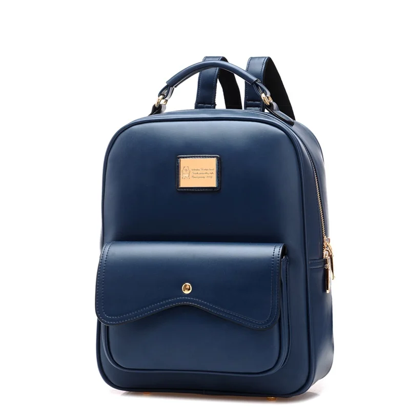 

Women Backpack High Quality PU Leather Mochila Escolar School Bags For Teenagers Girls Top-handle Backpacks Herald Fashion
