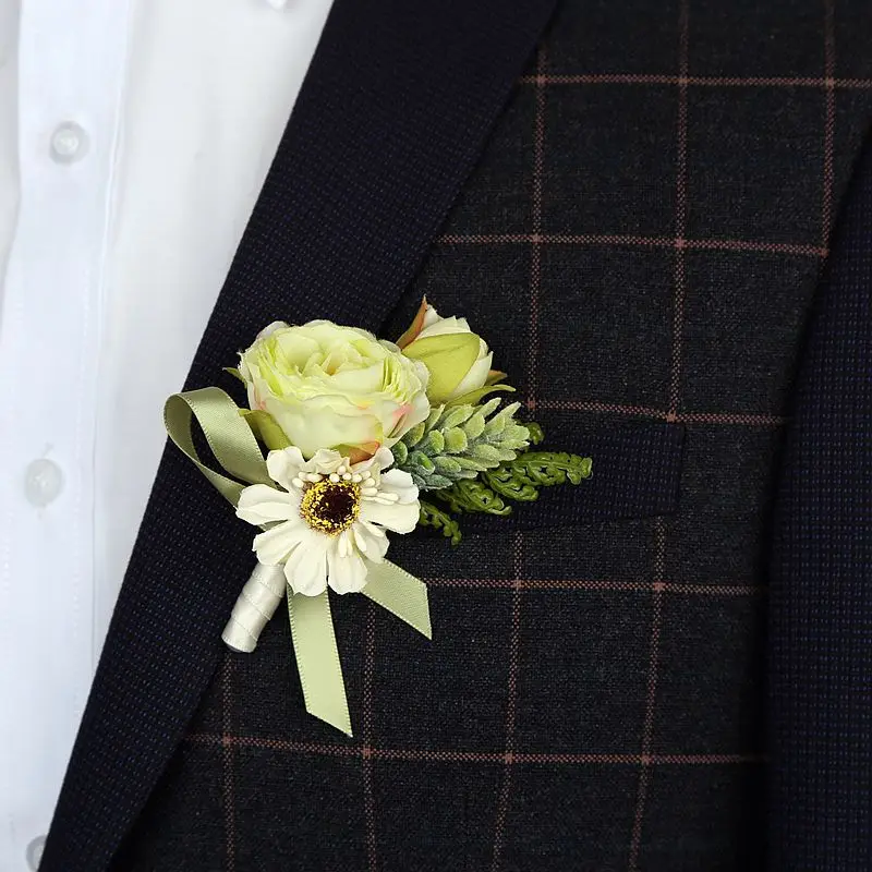 WeddingBobDIY бутоньерка для жениха Мужские бутоны с отверстиями оформления детской