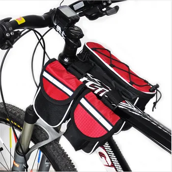 

2019 Multifunction Bycicle Bag Enlarge Size Waterproof Cycling Bag Front Tube Mountain Bike Bags Mobile Phone Package 4 Color