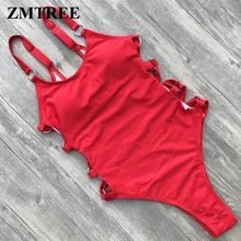 ZMTREE стринги купальники один предмет женский купальник выдалбливают купальный костюм открытая пляжная одежда новые летние металлические бикини с кольцами