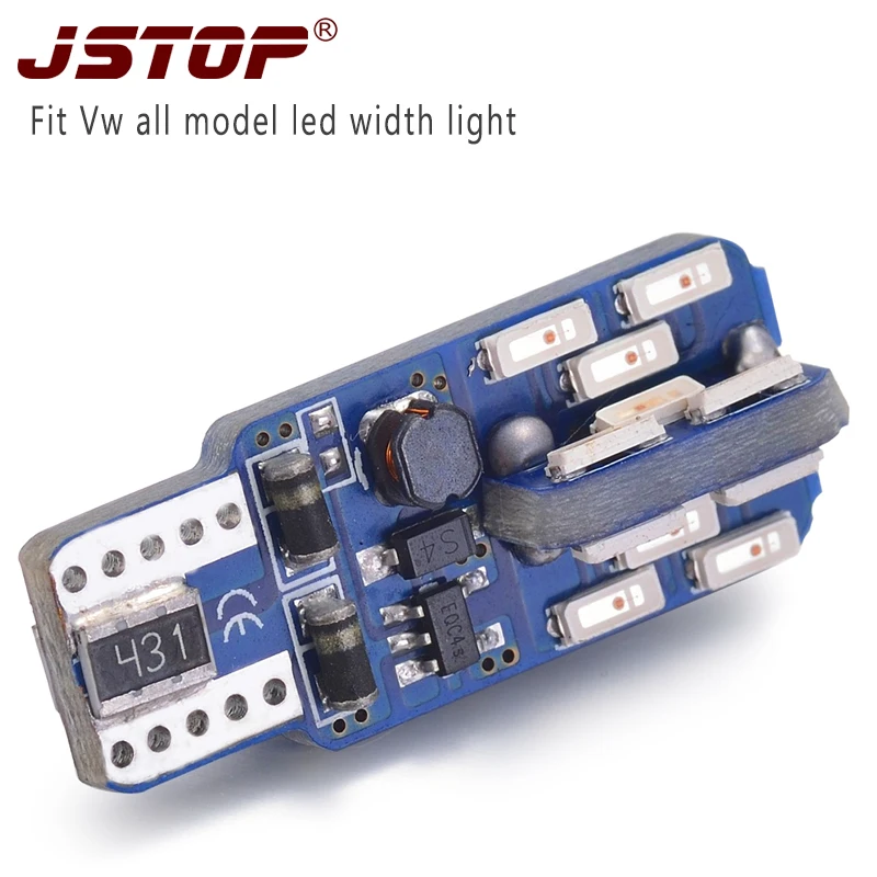 

JSTOP Vw led Car width light T10 W5W Signal lights bulbs canbus No error T10 12V External Lights w5w canbus Clearance lamp led
