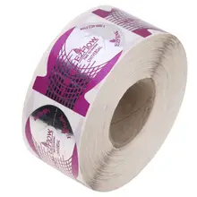 500 pcs Purple Fish Shape Nail Art Extension Guide Form Nail Tips Stickers Maincure Professional Nail Polish Tip Roll DIY Tools 500 pcs Purple Fish Shape Nail Art Extension Guide Form Nail Tips Stickers Maincure Professional Nail Polish Tip Roll DIY Tools