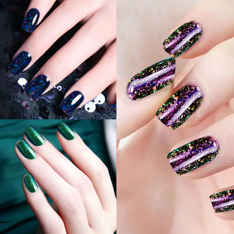 Azure Beauty Chameleon Gel Lacquer Long-lasting Galaxy Shadow Nail Gel Shiny Color Nail Glue Soak off UV Nail Gel Polish Varnish