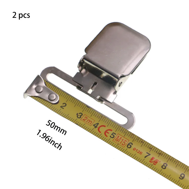2 шт./лот зажимы для подтяжек 50 40 мм Металлические Paci соски подтяжки зажимы Держатели DIY для индивидуального ремесла проект сильный ловушка аксессуар