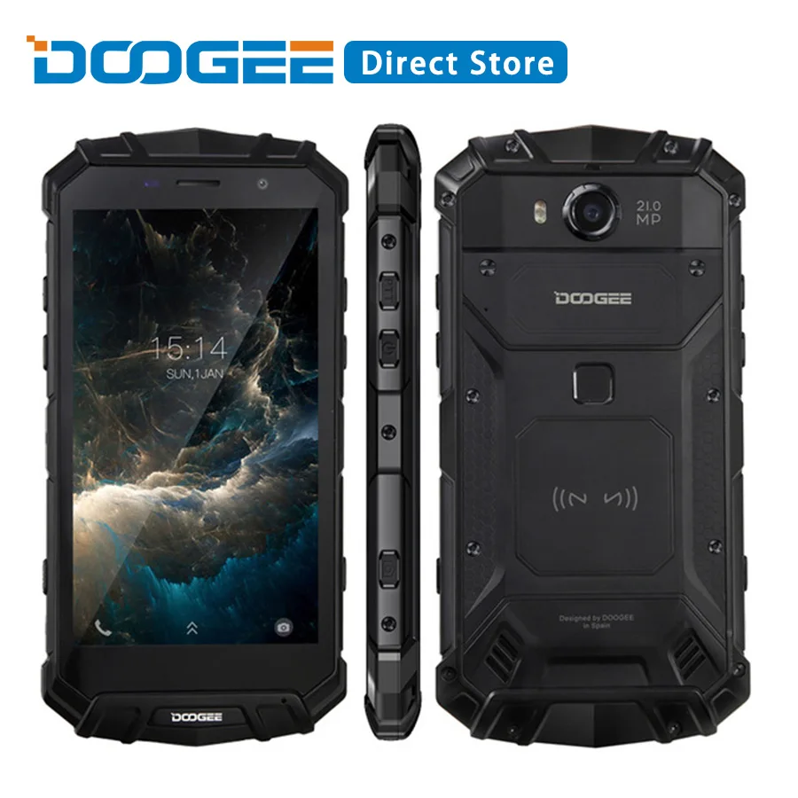 

Original DOOGEE S60 4G LTE Mobile Phone 5.2" Helio P25 Octa Core 6GB RAM 64GB ROM Android 7.0 5580mAh 21.0MP IP68 Waterproof NFC