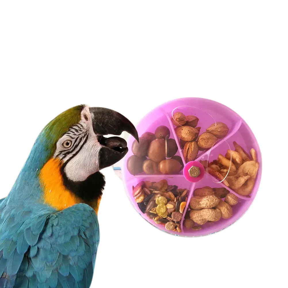 13cm Parrots Feeder Pet Bird Food Box Parrot Feeding Toy Cage Mounted