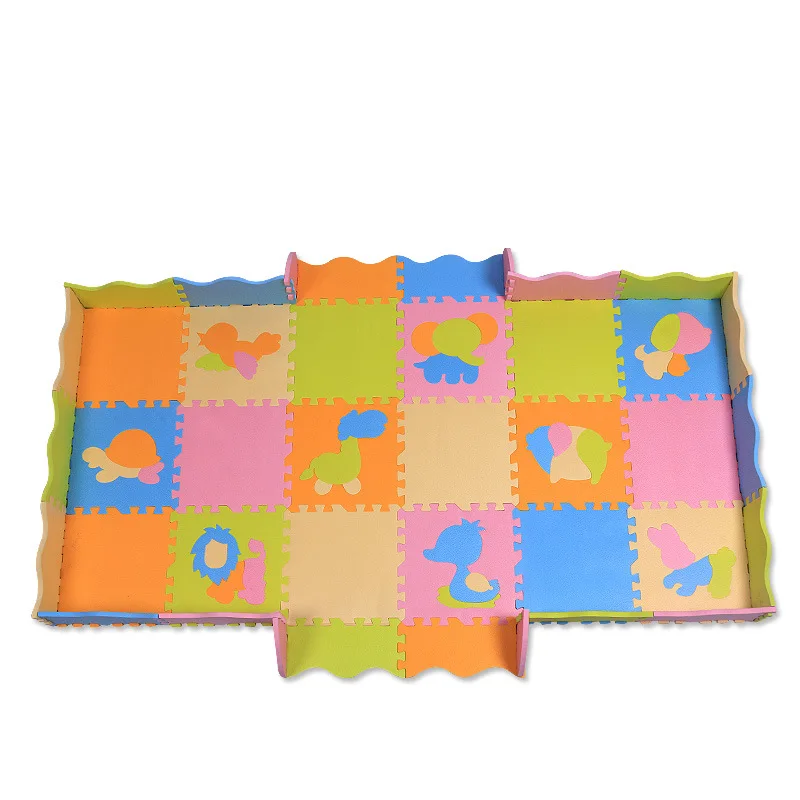 

Babyfond Baby Pad Thickening Pe Puzzle Mats On Infant Cute Fence Climbing Pad Stitching 18pc