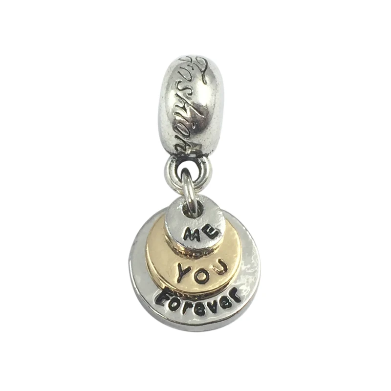 Подвеска You & Me Forever с европейскими бусинами подходит для браслетов и