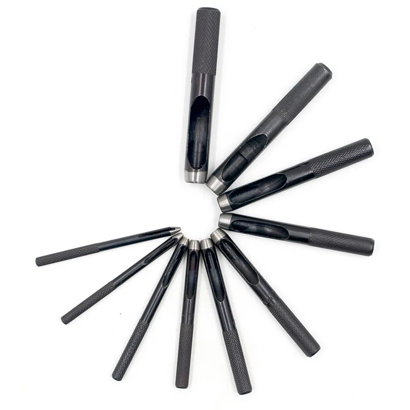 

10 Pcs Round Carbon Steel Leather Craft Shank Hollow Hole Punch 1mm-10mm for Leather Belt Band Gasket Tools 8 Best Pric WXV Sale